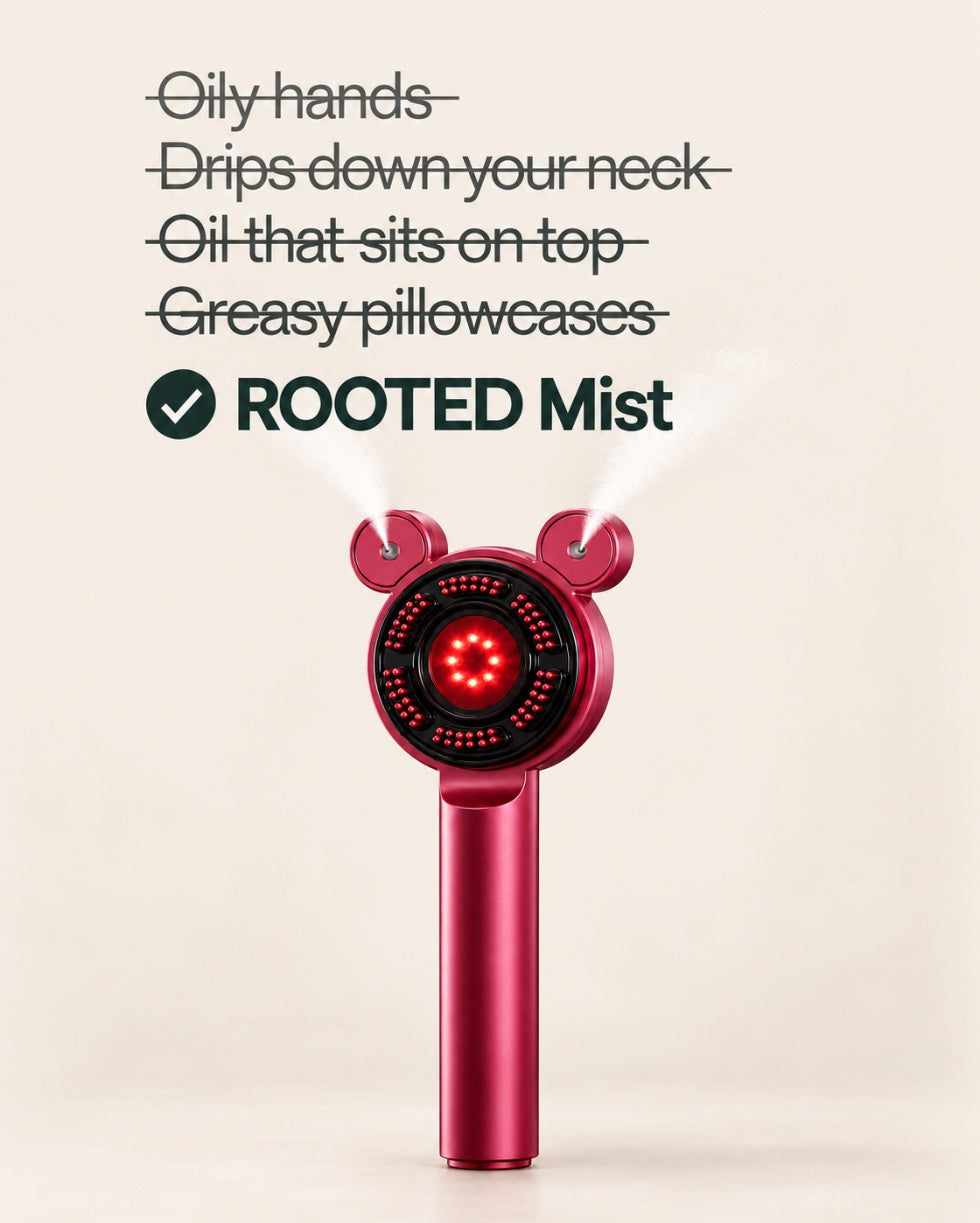 No oily hands, drips or greasy pillowcases with ROOTED Mist